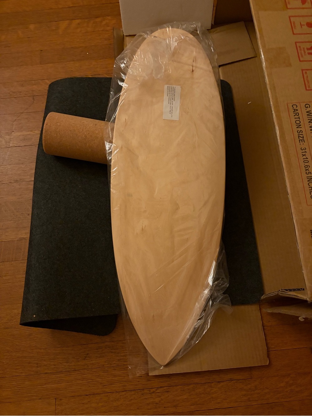 Natural Wood Surfboard Display Shelf - Unbranded - Natural Finish